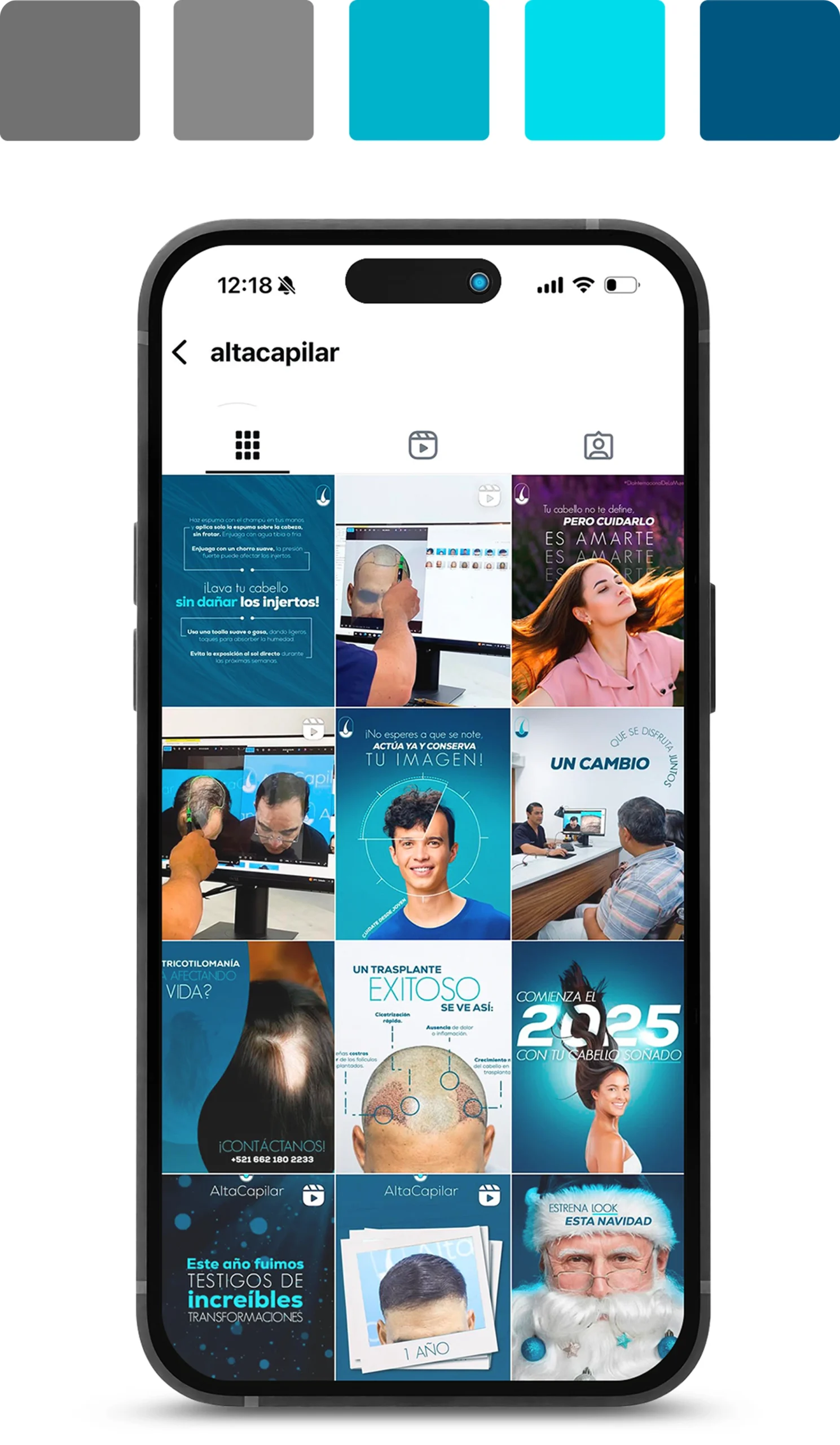 Feed de Instagram en celular