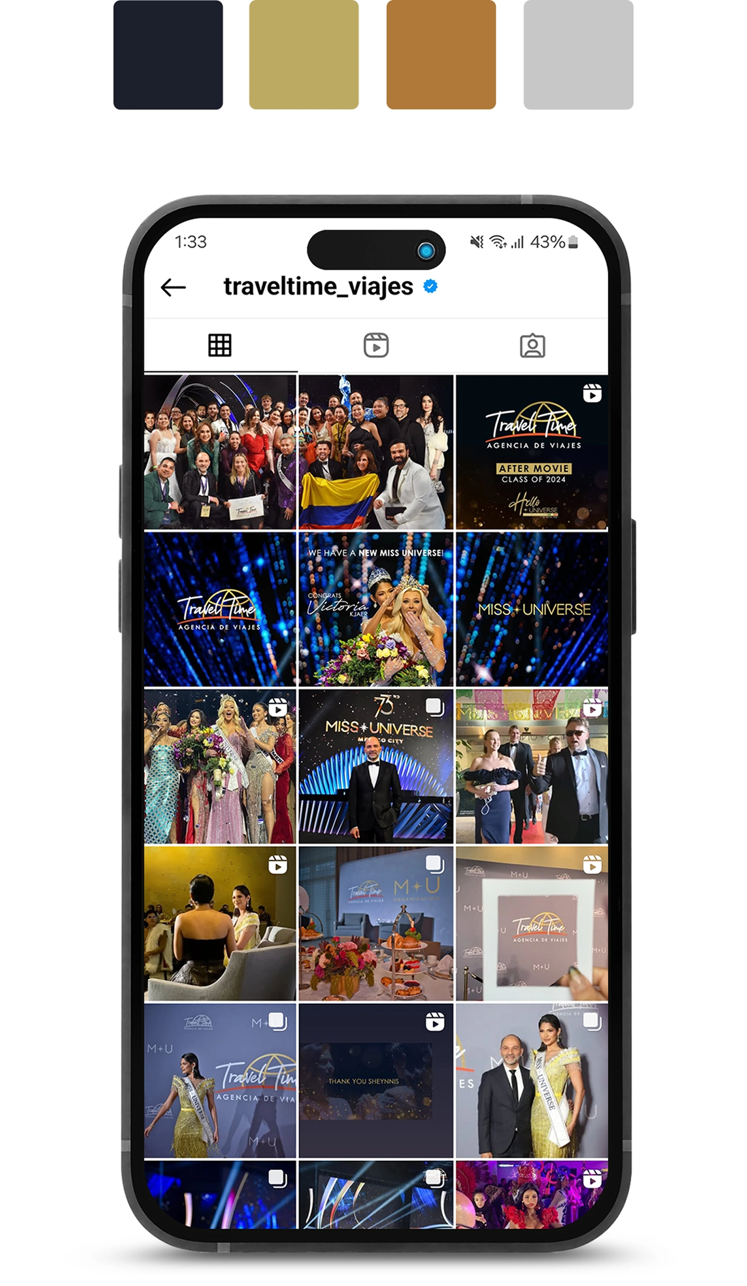 Feed de Instagram en celular